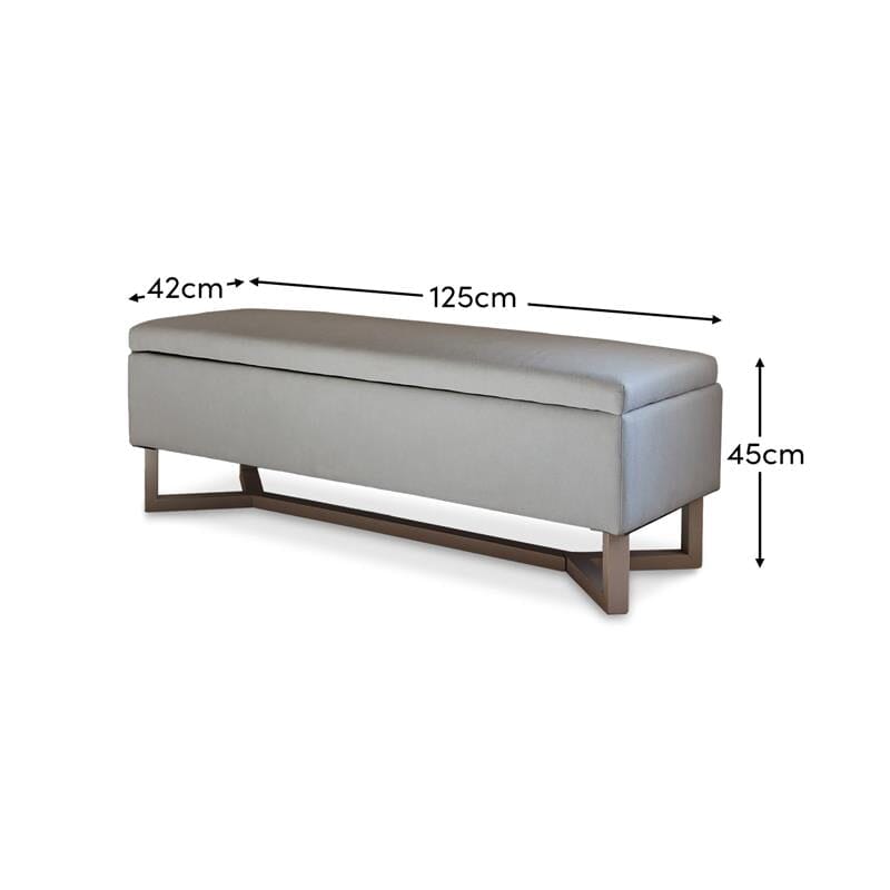 Outlet - Norah Storage Ottoman - Ivory