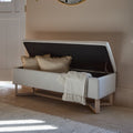 Outlet - Norah Storage Ottoman - Ivory