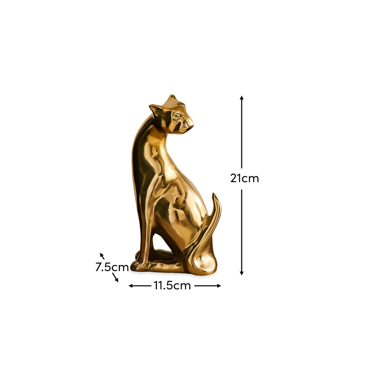 Outlet - Nakuru 21cm Metal Leopard Ornament - Gold