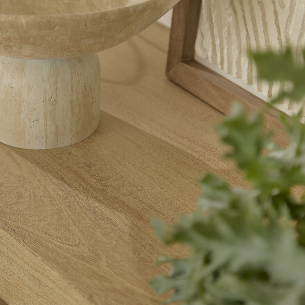 Nevaeh Chalked Mango Wood Console Table - 100cm