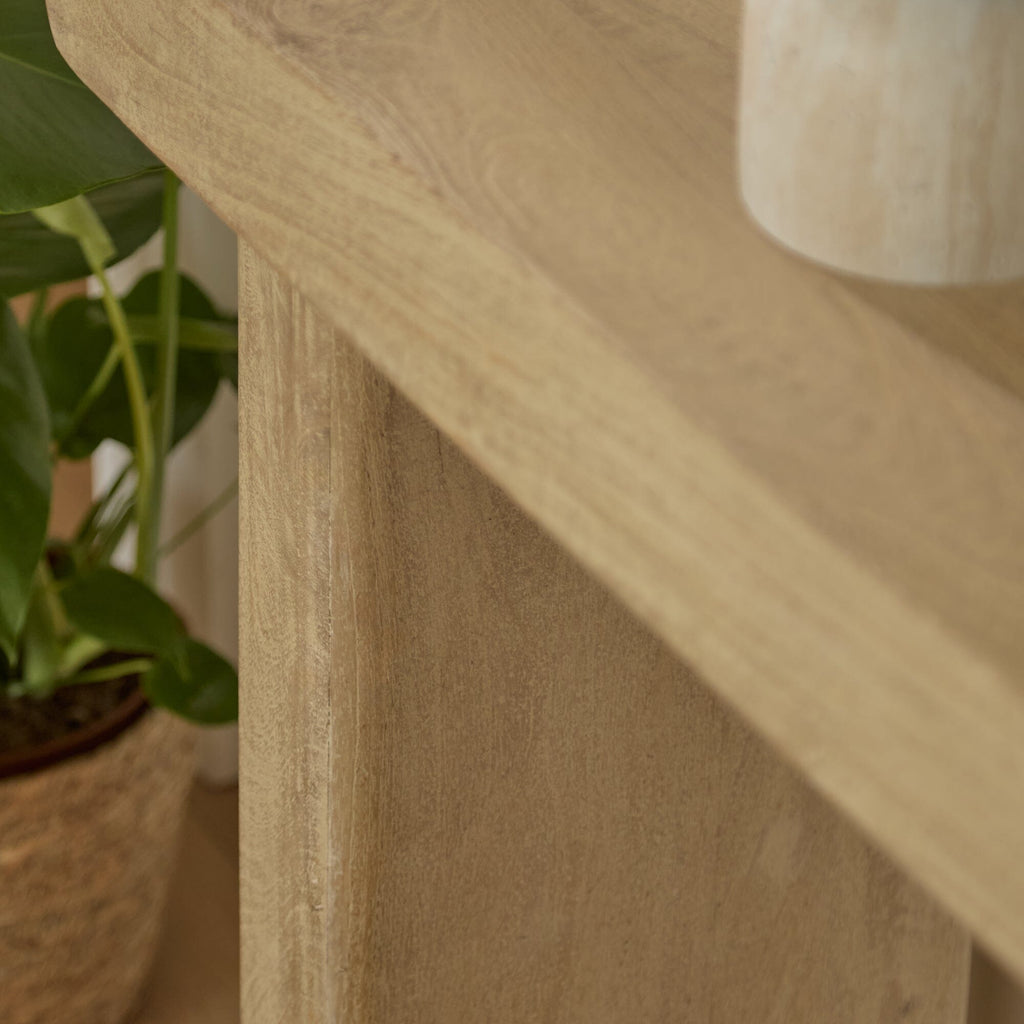Nevaeh Chalked Mango Wood Console Table - 100cm