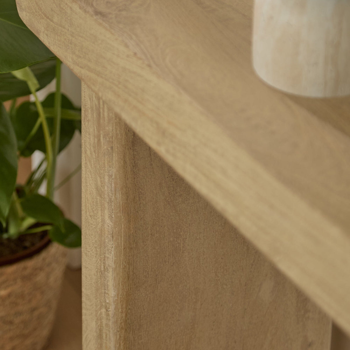 Nevaeh Chalked Mango Wood Console Table - 100cm
