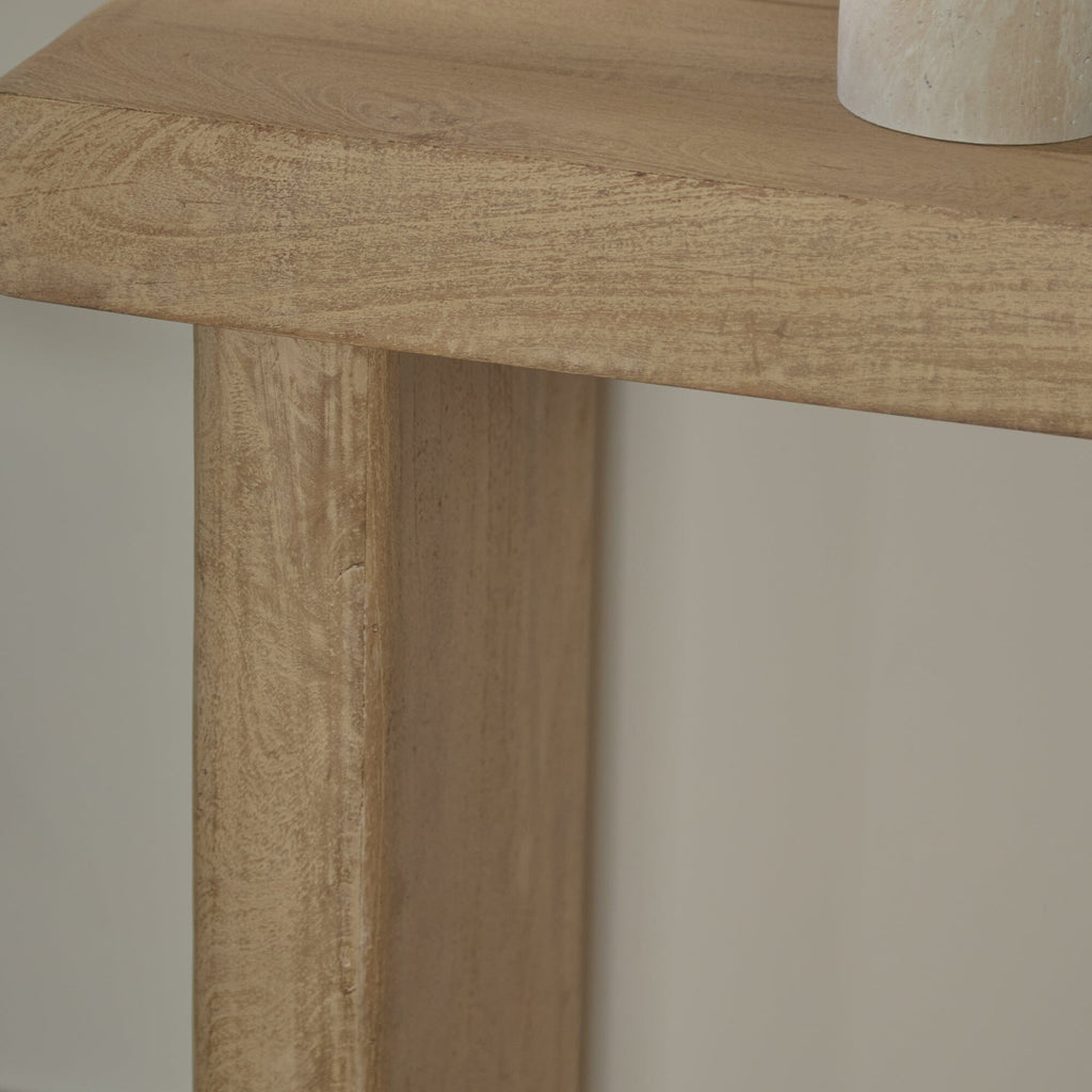 Nevaeh Chalked Mango Wood Console Table - 100cm