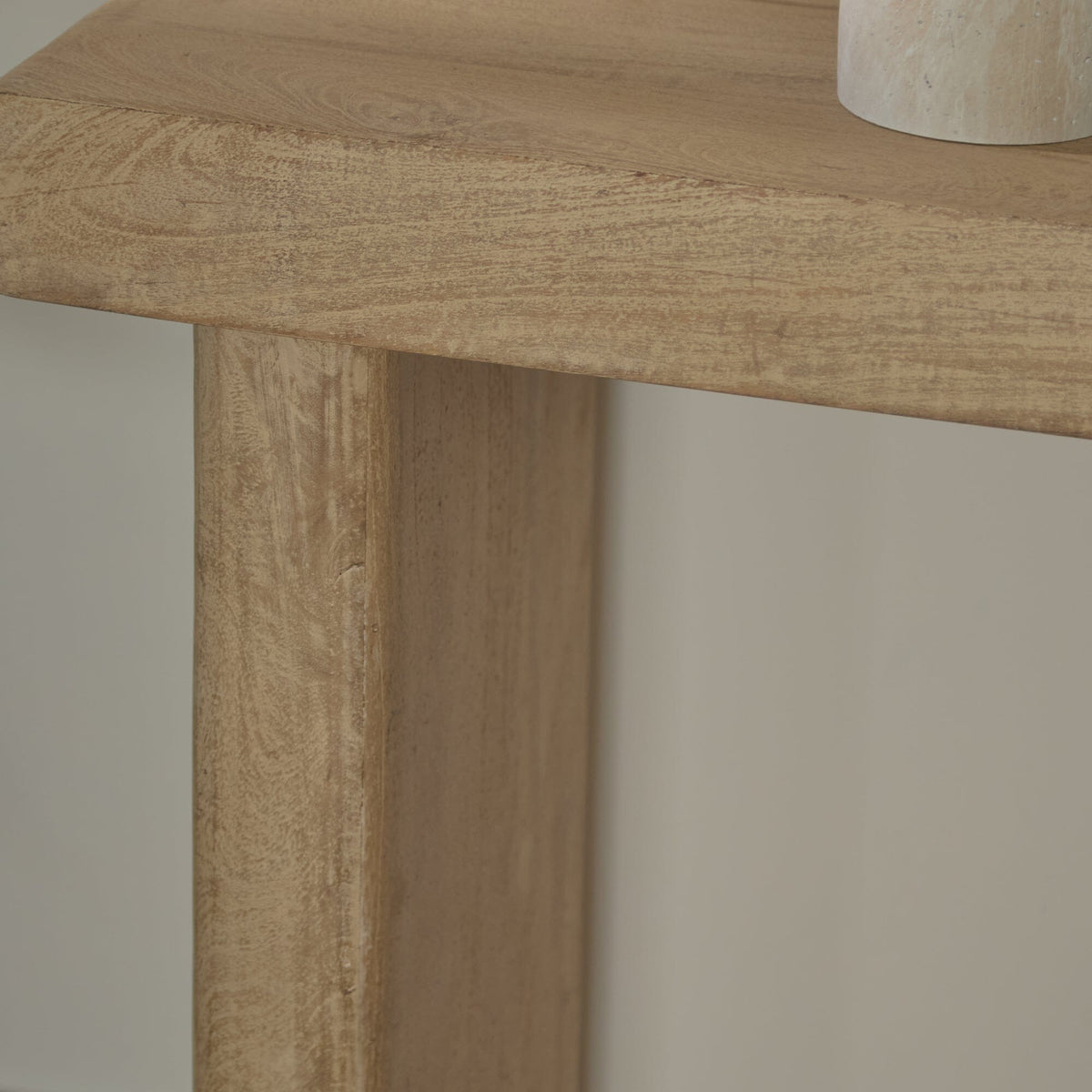 Nevaeh Chalked Mango Wood Console Table - 100cm