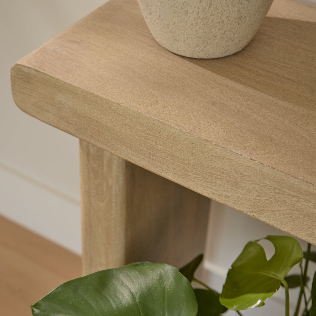 Nevaeh Chalked Mango Wood Console Table - 140cm
