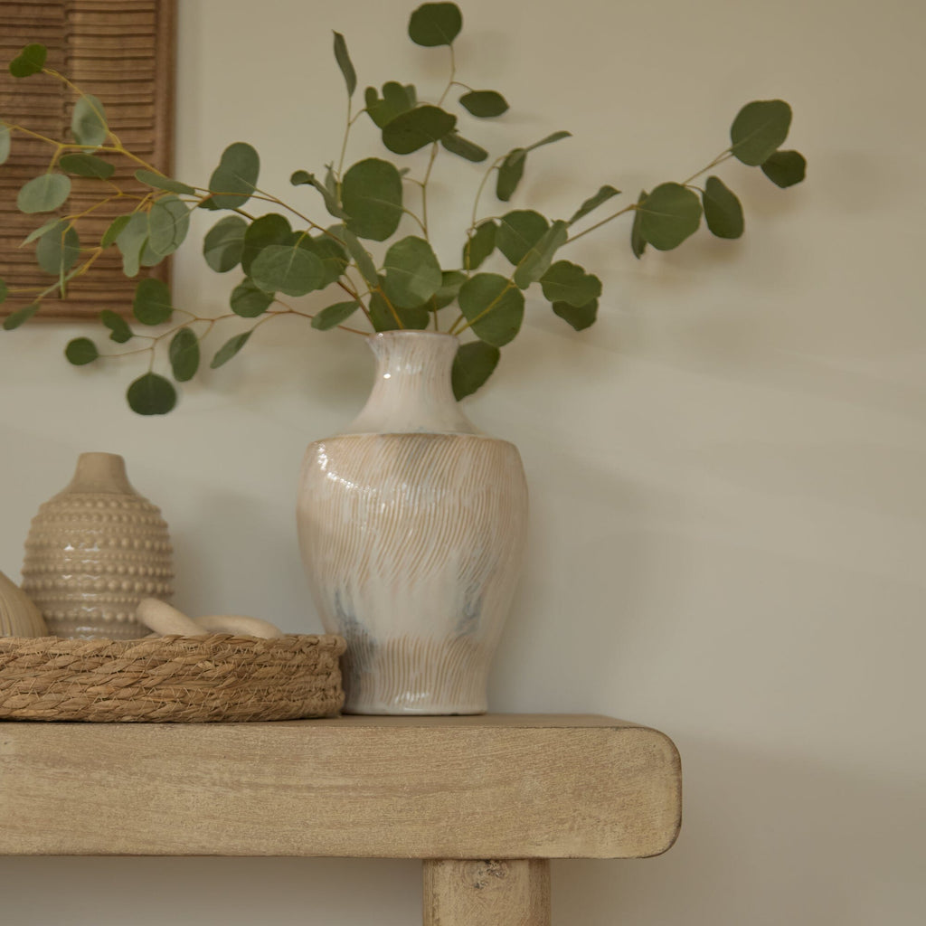 Nevaeh Chalked Mango Wood Console Table - 140cm