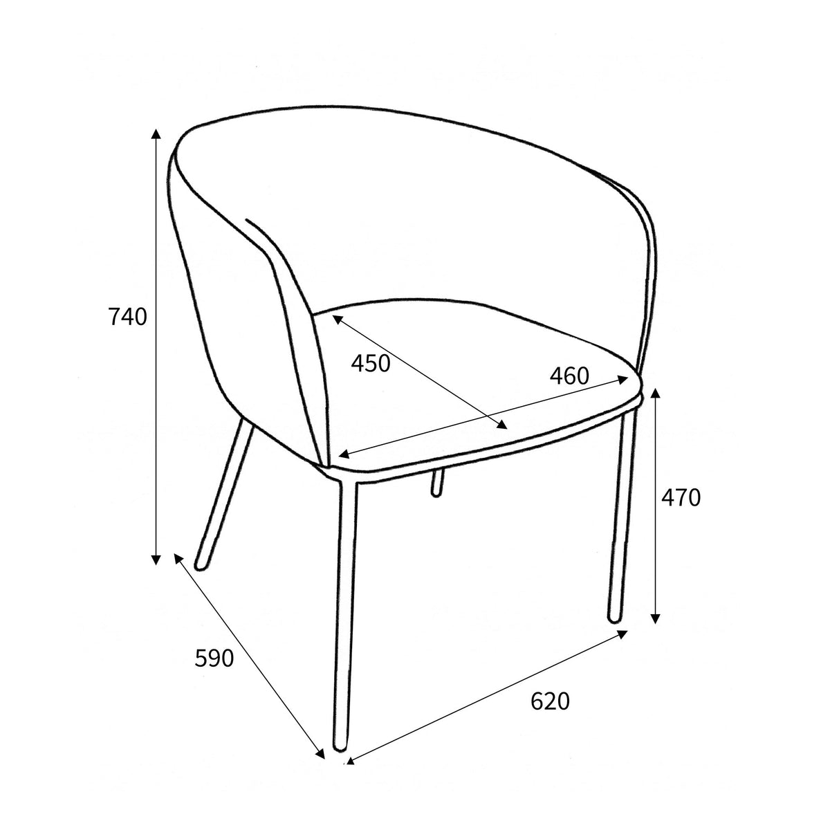 Newbridge Boucle Dining Chair