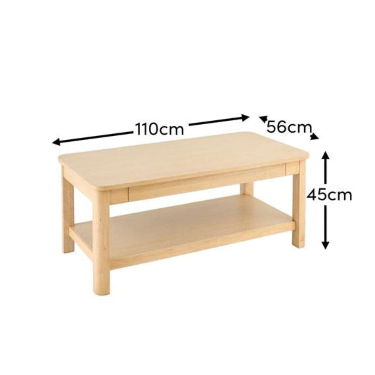 Noah Whitewash Oak Rectangular Coffee Table
