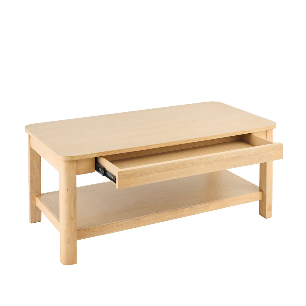 Noah Whitewash Oak Rectangular Coffee Table