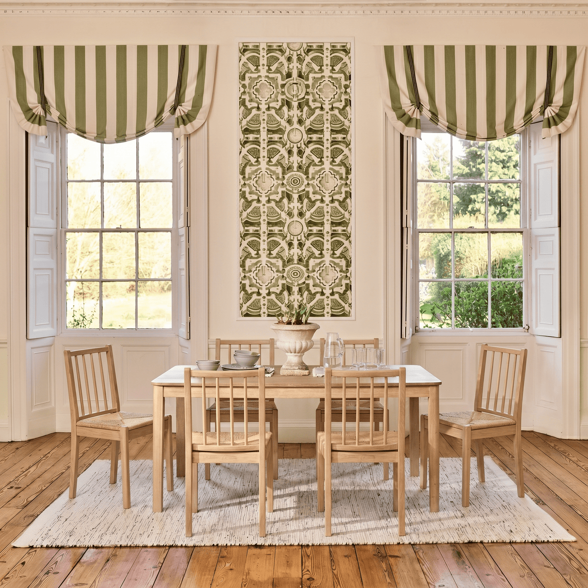 Noah Whitewash Oak 8 Seater Extending Dining Table