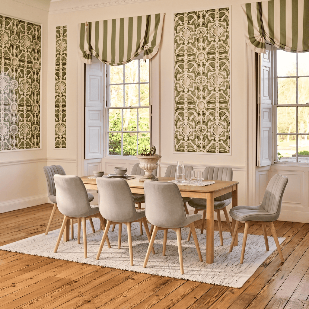 Noah Whitewash Oak 10 Seater Extending Dining Table