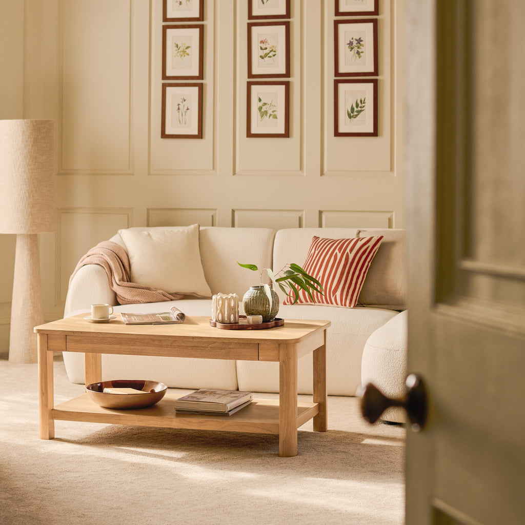 Noah Whitewash Oak Rectangular Coffee Table