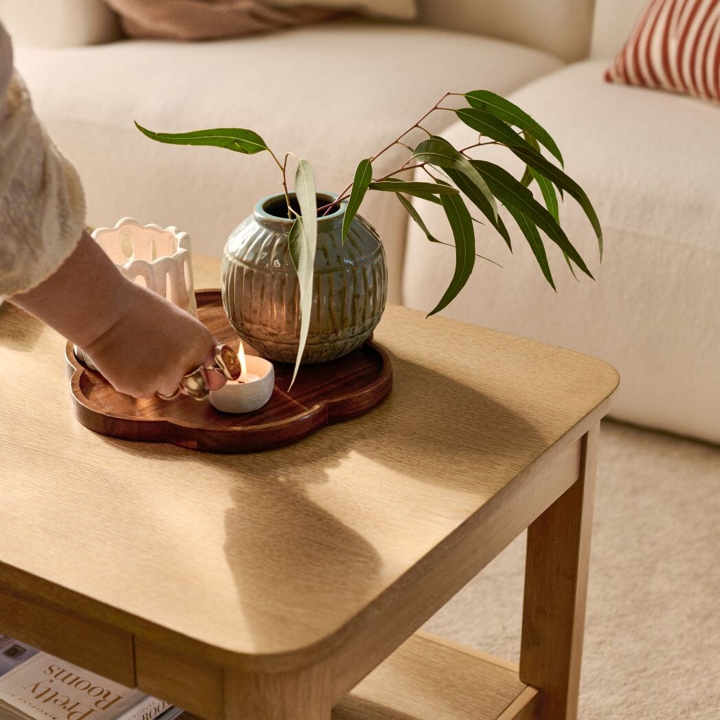Noah Whitewash Oak Rectangular Coffee Table