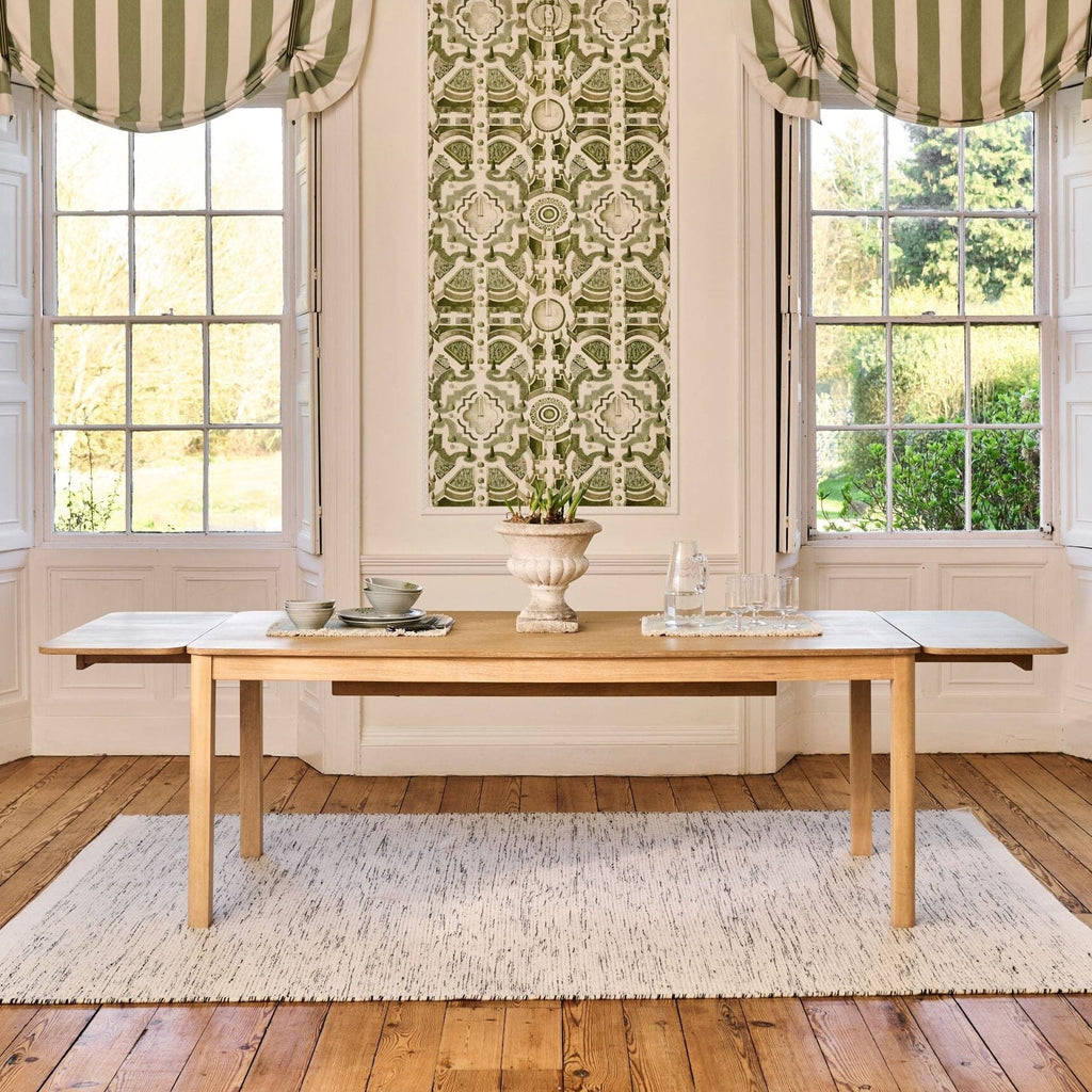 Noah Whitewash Oak 8 Seater Extending Dining Table