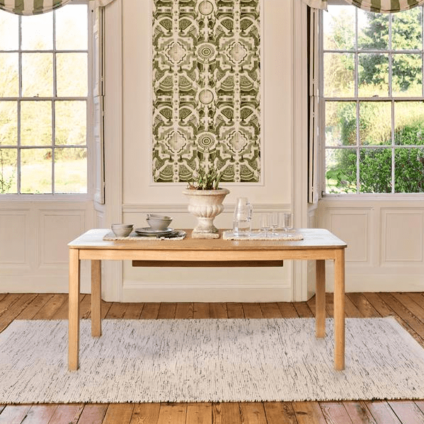 Noah Whitewash Oak 8 Seater Extending Dining Table