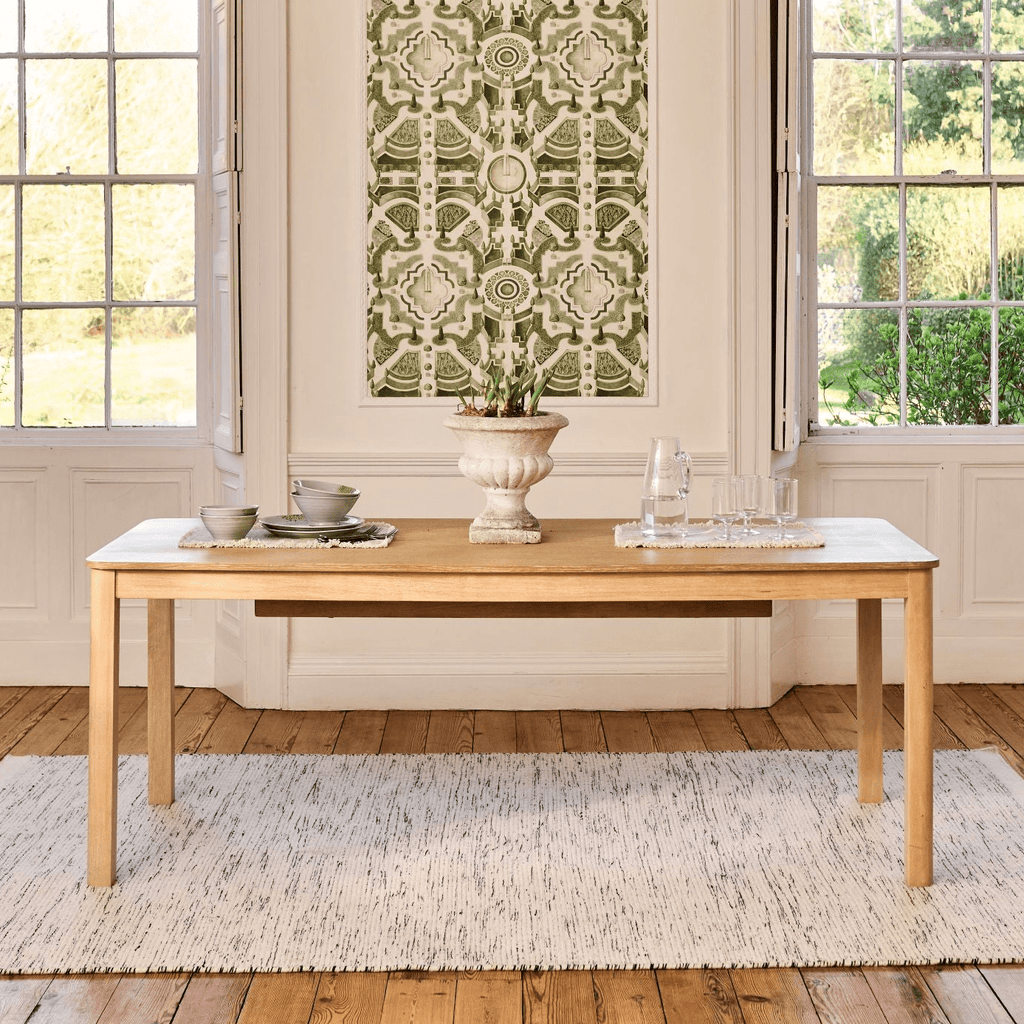 Noah Whitewash Oak 10 Seater Extending Dining Table