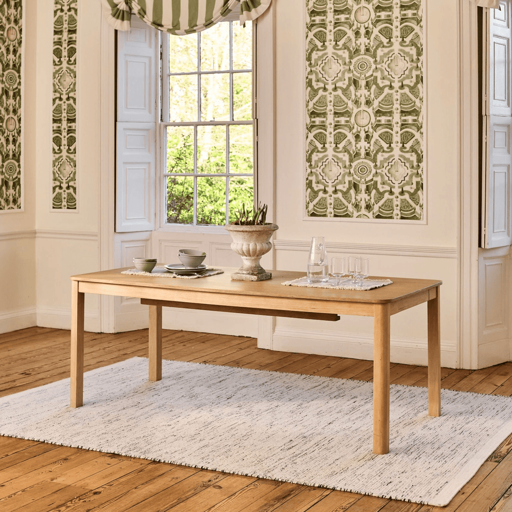 Noah Whitewash Oak 10 Seater Extending Dining Table