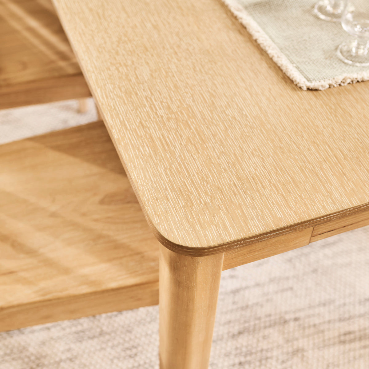 Noah Whitewash Oak 8 Seater Extending Dining Table