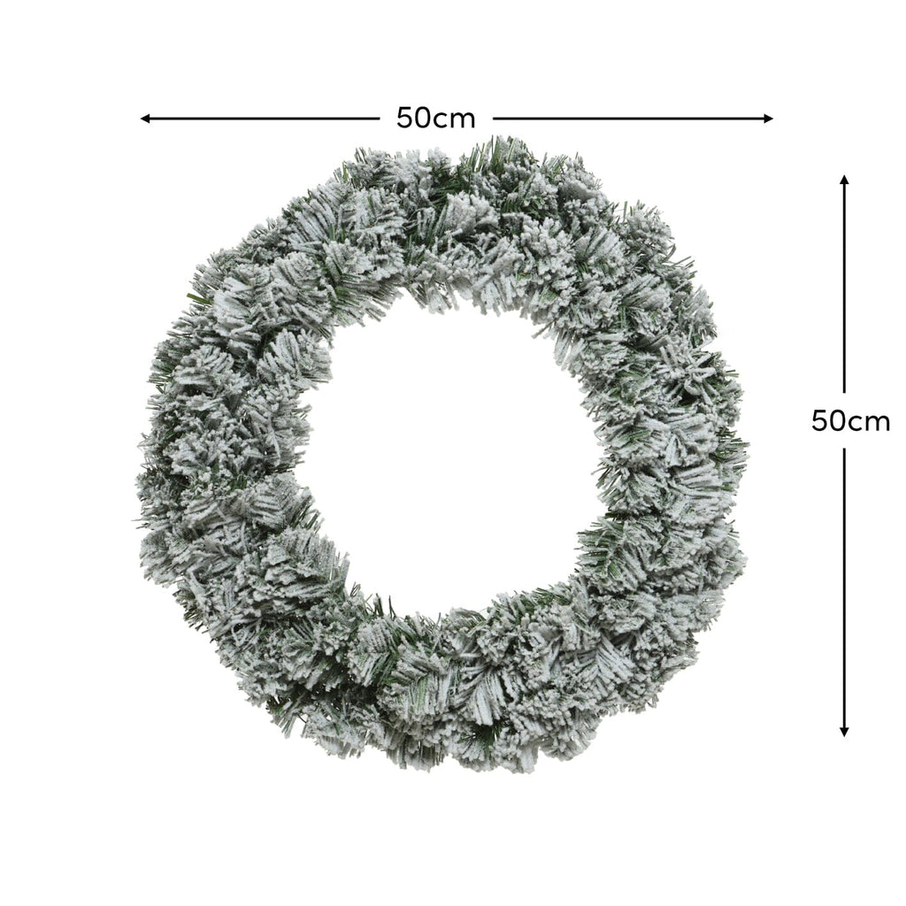 Norrbo 50cm Frosted Christmas Wreath