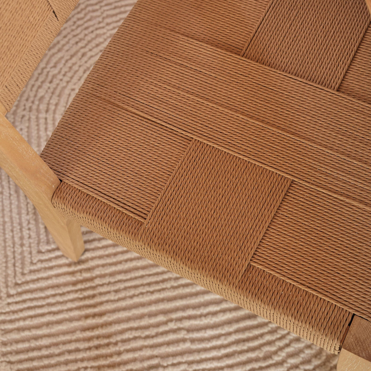 Dinah Whitewash Oak Dining Chairs - Set of 2 - Natural String