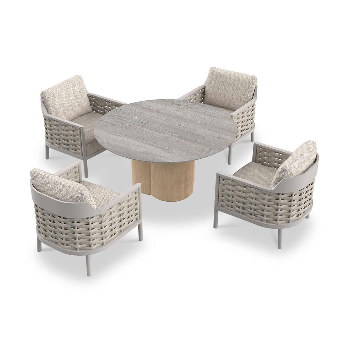 Olma 4 Seater Dining Table Set & Chairs