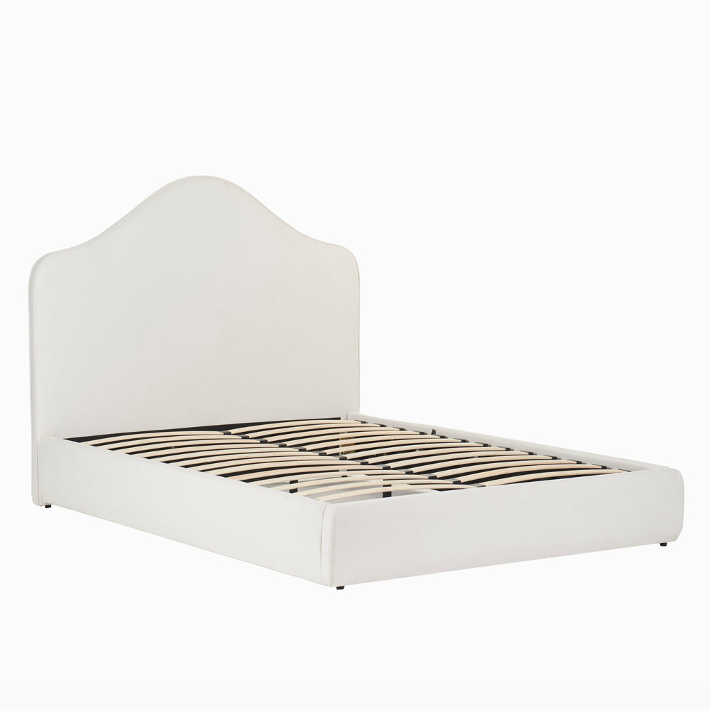 Odette King Size Ottoman Bed - Ivory