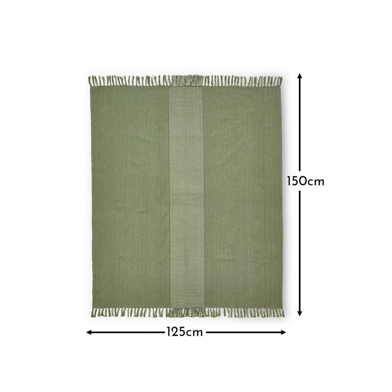 Odisha 125x150cm Green Throw