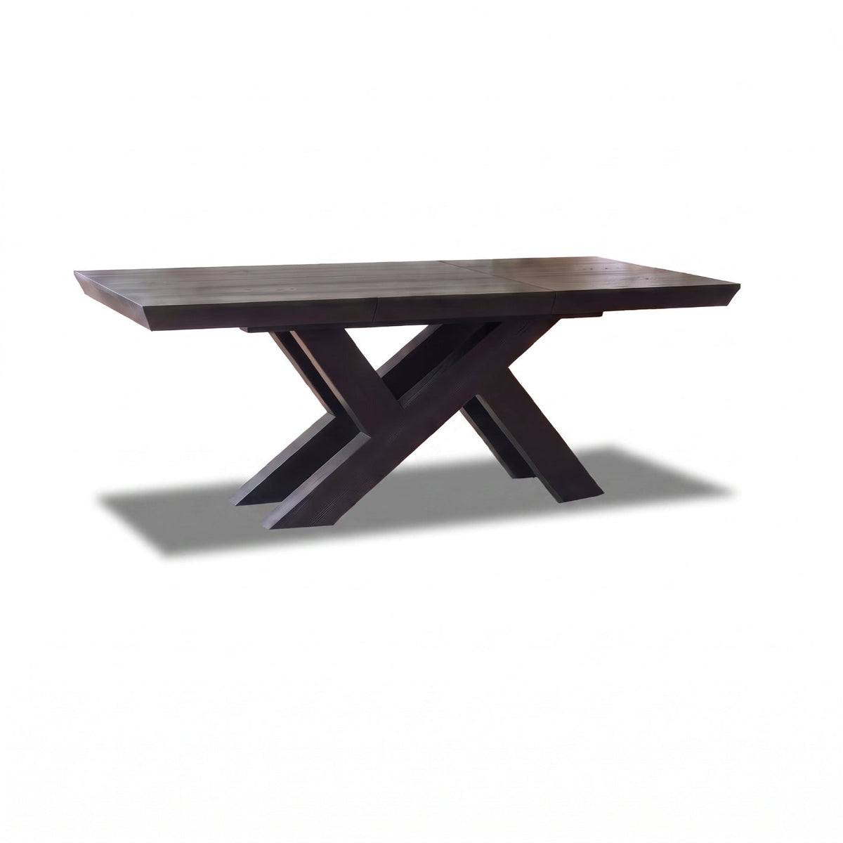 Olivia 160-240cm Black Oak Dining Table Set - 6 Seater - Freya Sand Dining Chairs - Black Oak Legs