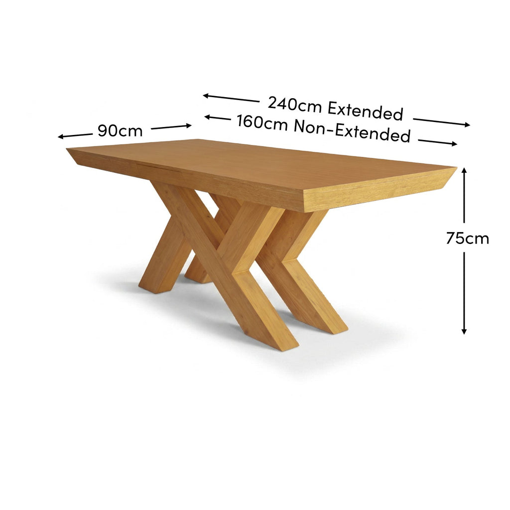 Olivia 160-240cm Pale Oak Dining Table
