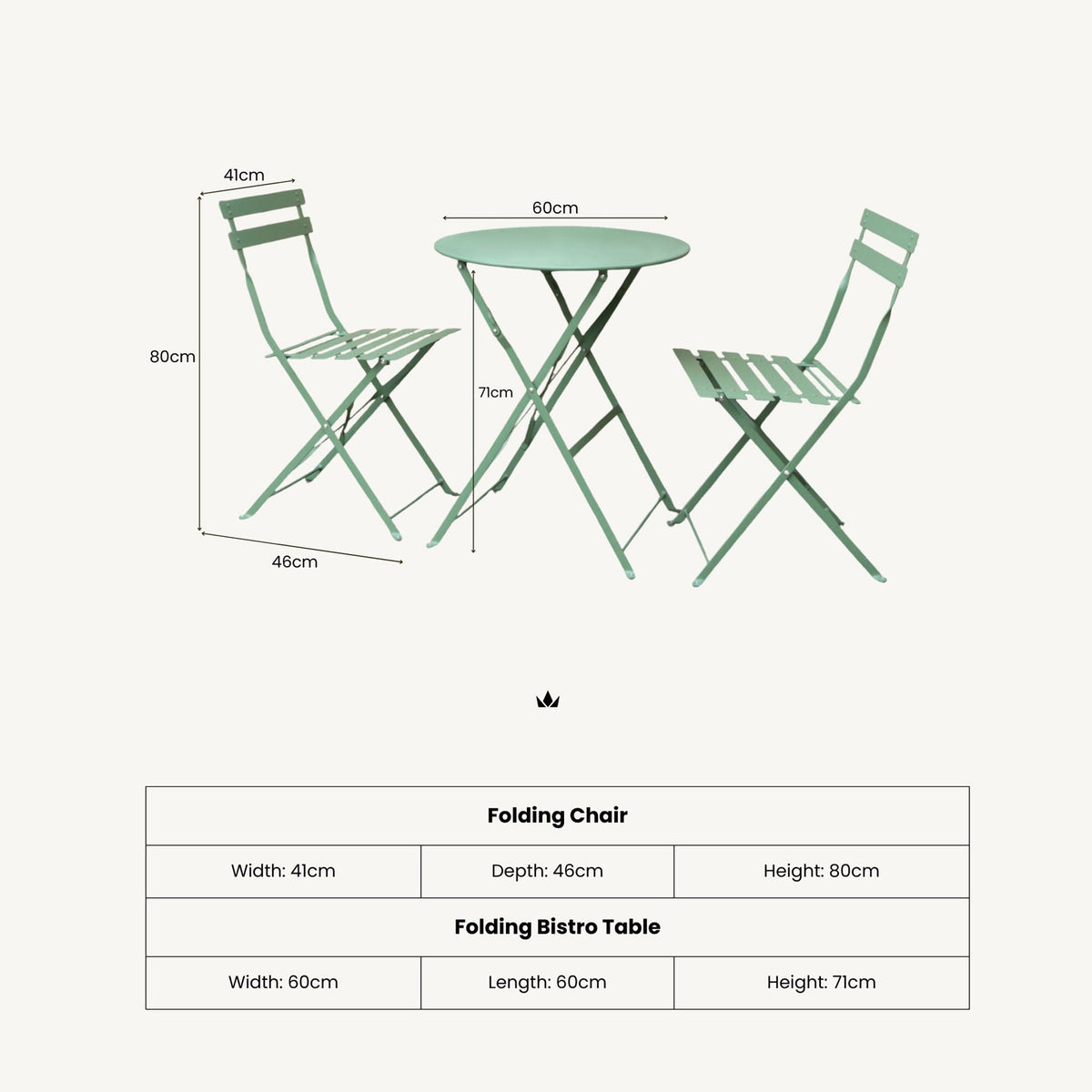 Padstow 2 Seater Bistro Set