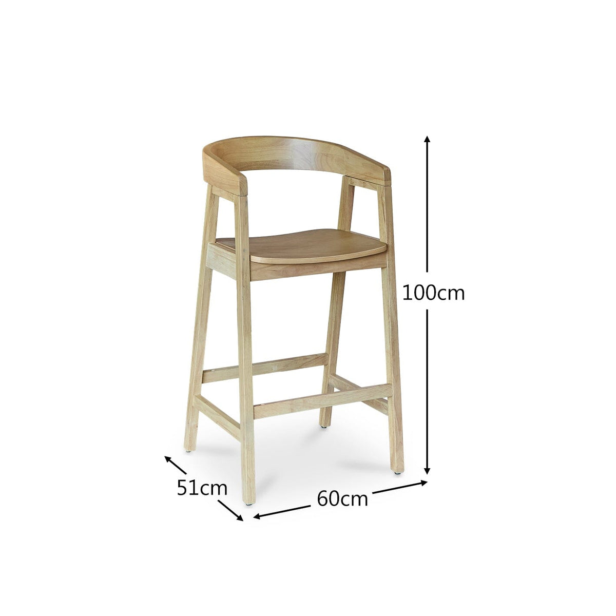 Ella Pale Oak Bar Stool