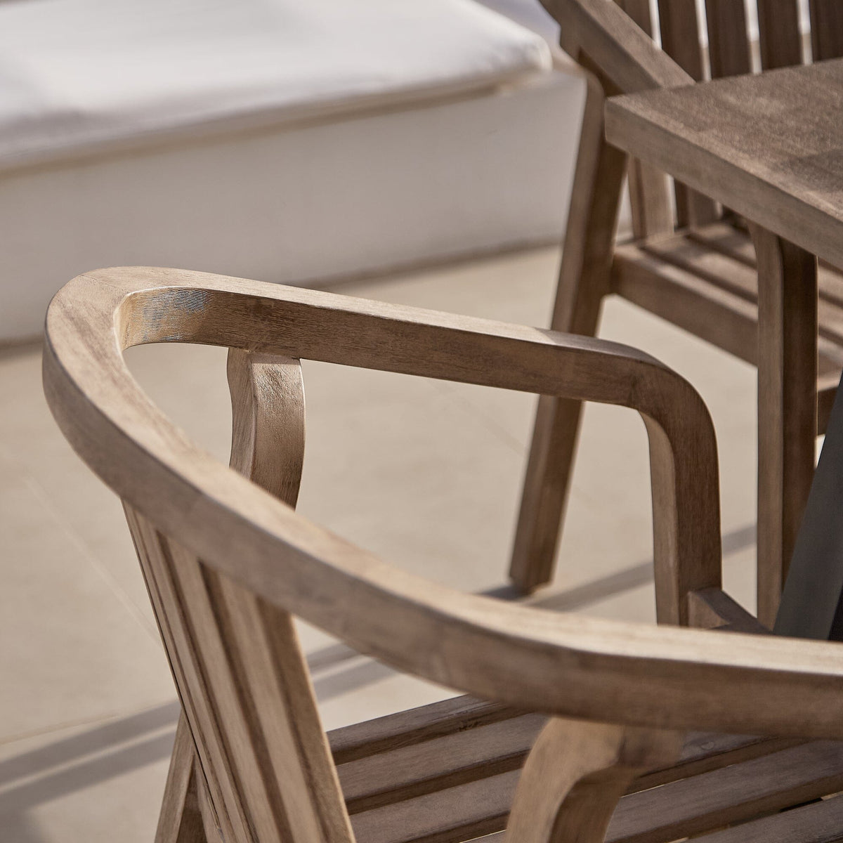 Palm 6 Seater Wooden Garden Dining Set with 4 Shiro Chairs & Charlotte Bench