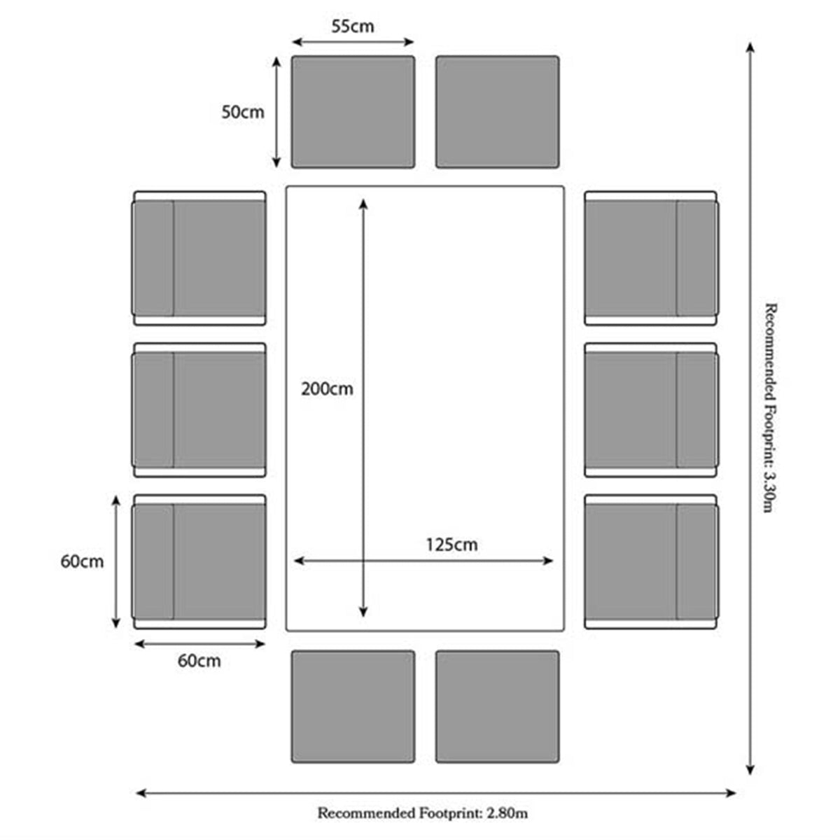 Paris 10 Seat Lux Rattan Cube Set