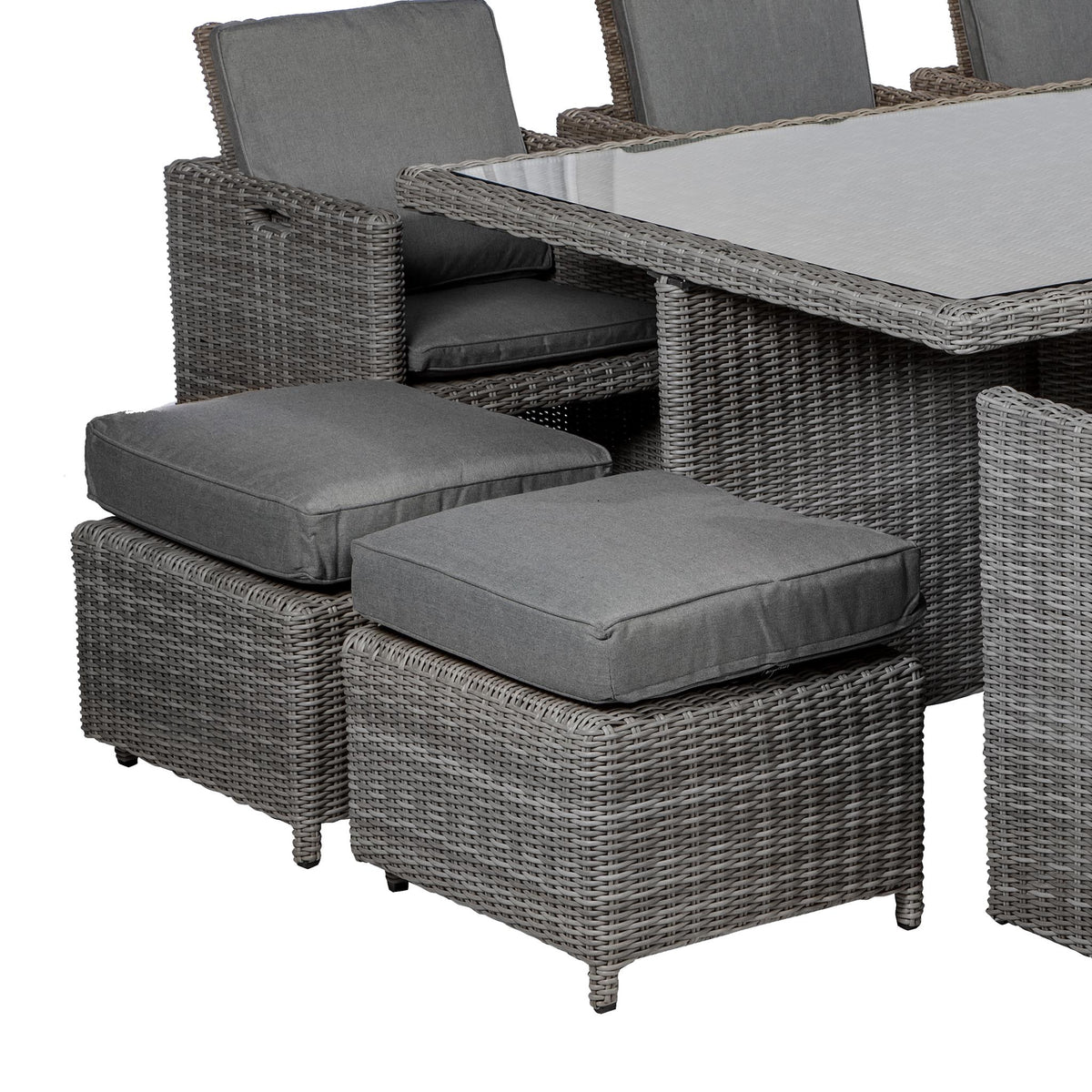 Paris 10 Seat Lux Rattan Cube Set
