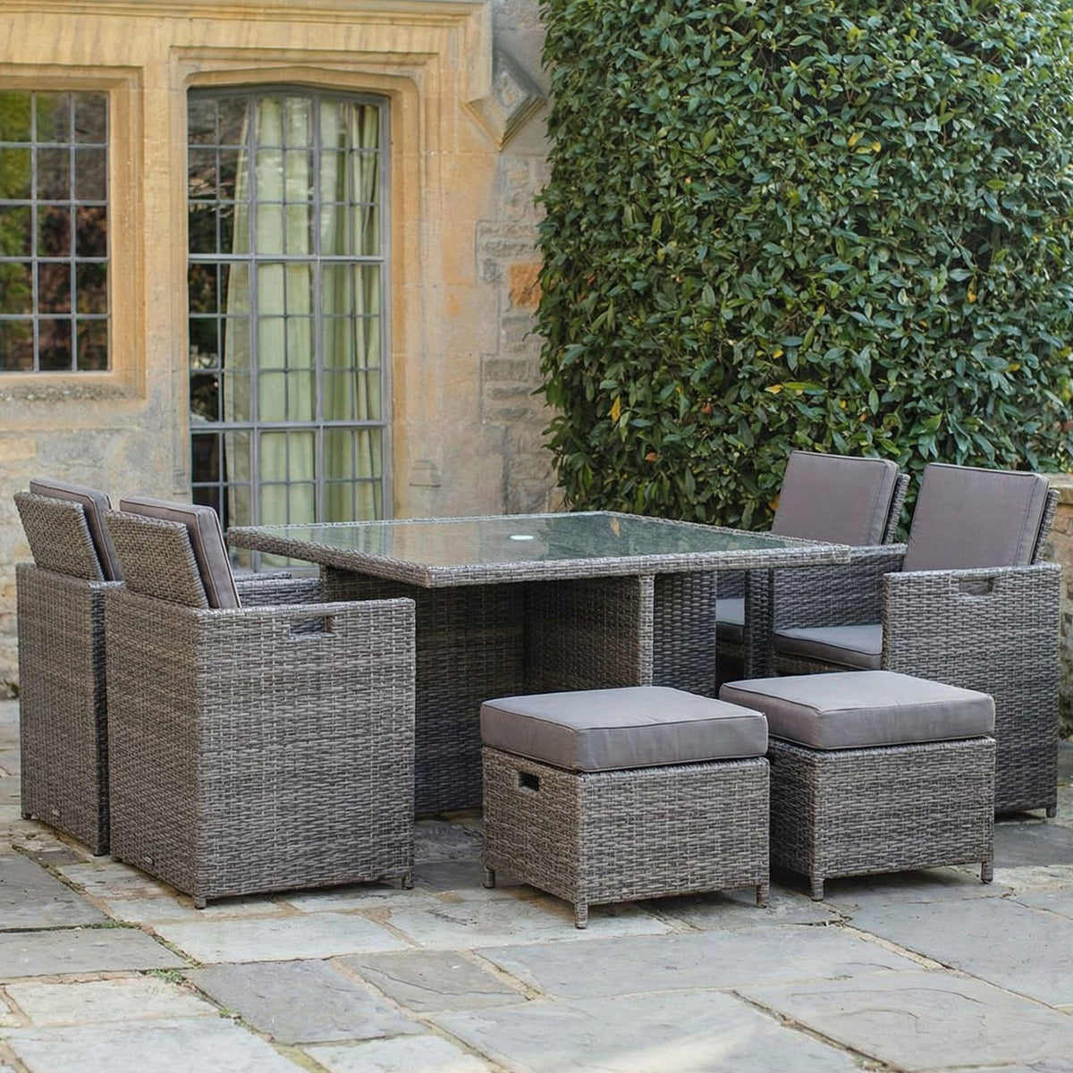 Paris 8 Seat Lux Rattan Cube Set