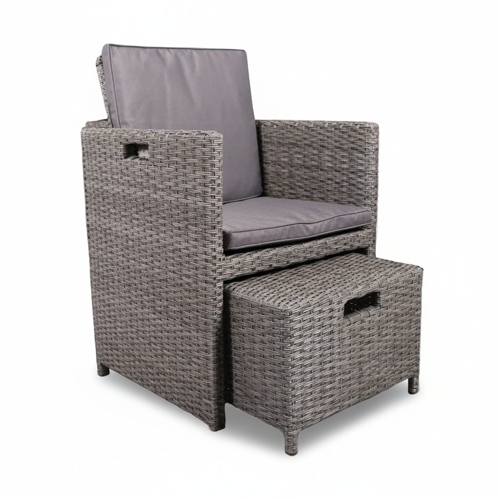 Paris 8 Seat Lux Rattan Cube Set