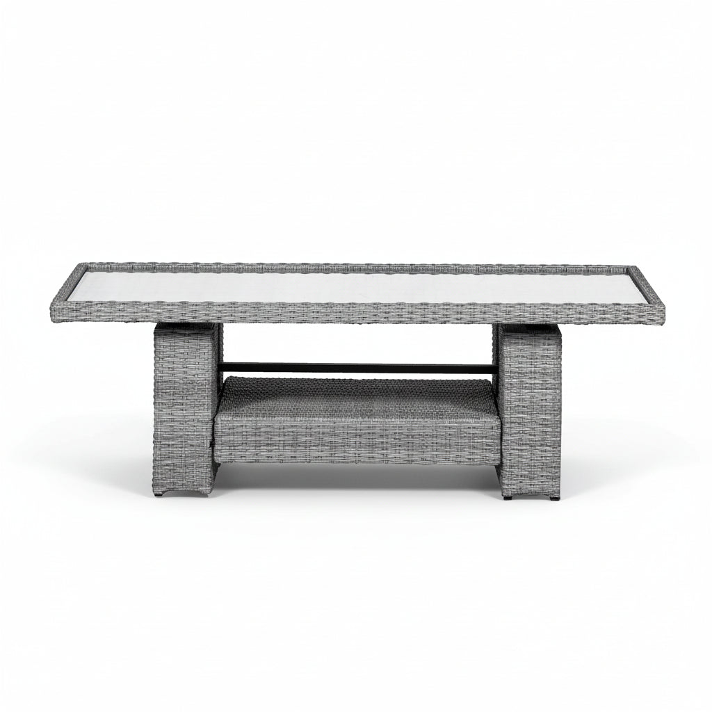 Paris Rattan Lounge Dining Set with Rise and Fall Table