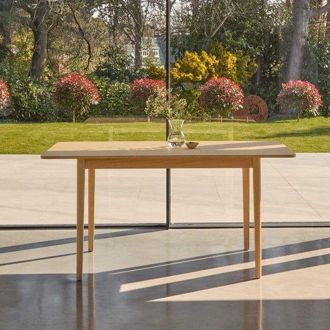 Paul 118-158cm Extending Dining Table & Tilly 150cm Wooden Bench with 2 Tilly 150cm Whitewash Oak Benches