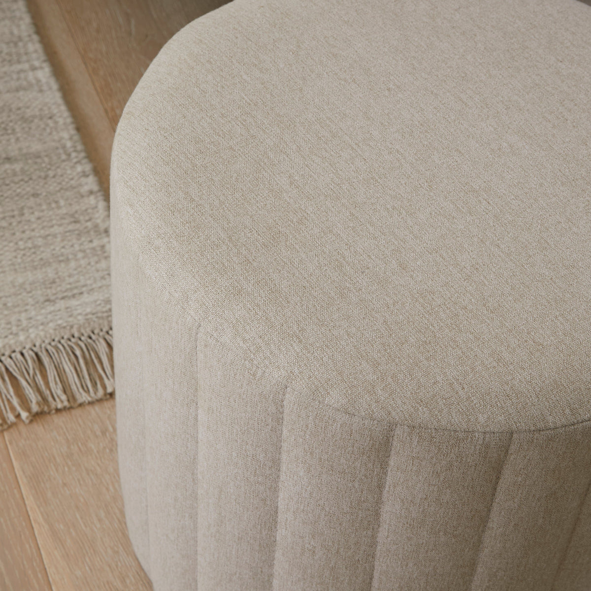 Outlet - Penelope Drum Stool - Sand