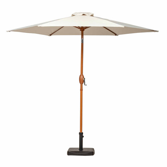 2.5m Wood-Look Aluminium Parasol