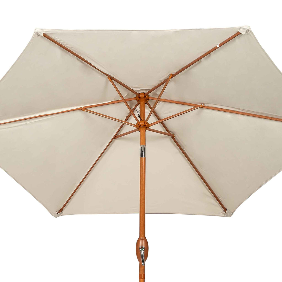 2.5m Wood-Look Aluminium Parasol