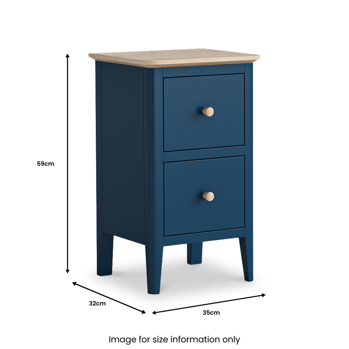 Penrose Narrow Bedside Table