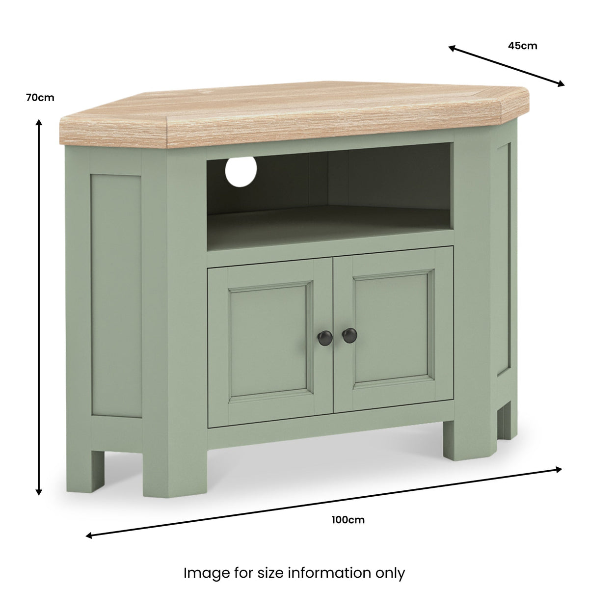 Penzance 2 Door Corner TV Unit