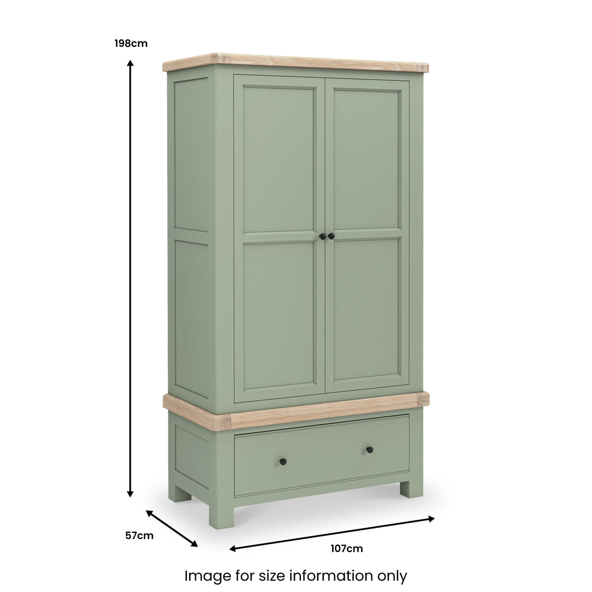 Penzance Double Wardrobe with Drawer