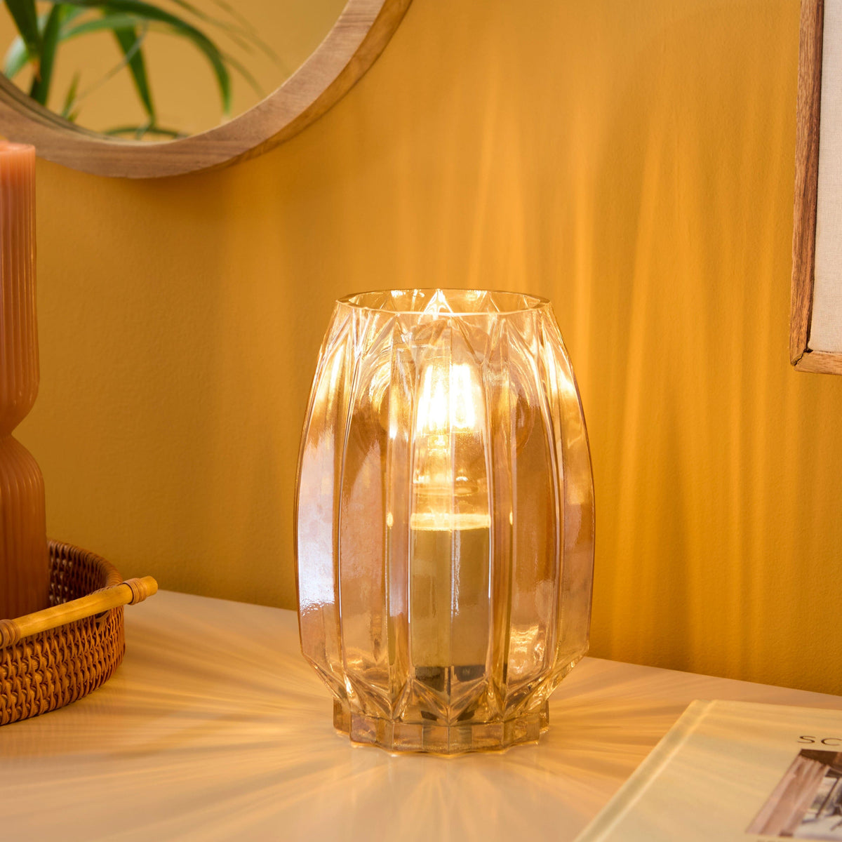 Pimlico 20cm Glass Lamp - Champagne