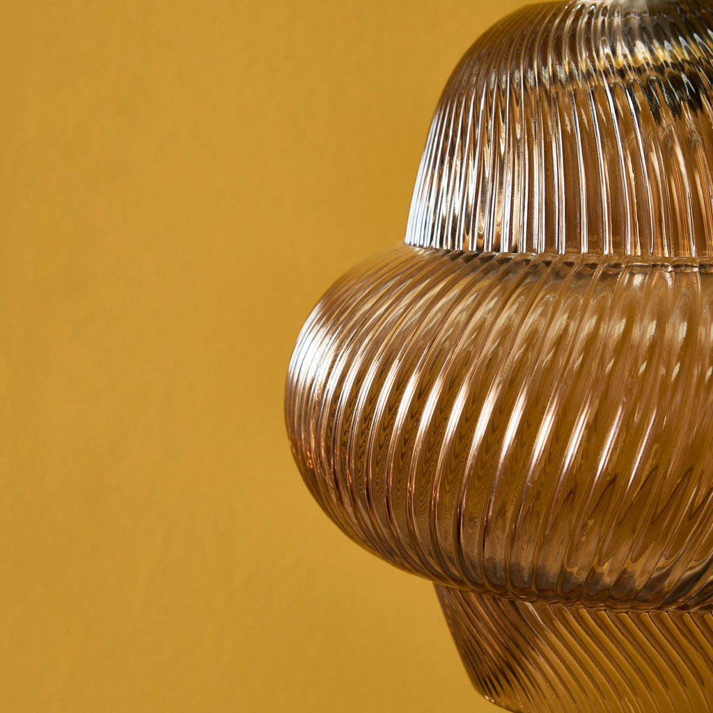 Outlet - Pimlico 22cm Glass Pendant Light - Gold