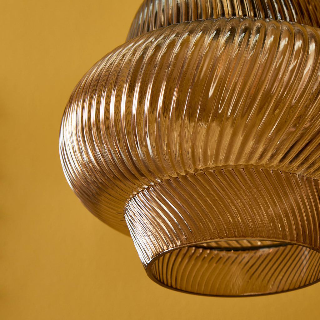 Outlet - Pimlico 22cm Glass Pendant Light - Gold