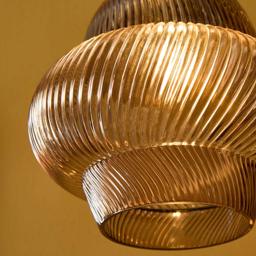 Outlet - Pimlico 22cm Glass Pendant Light - Gold