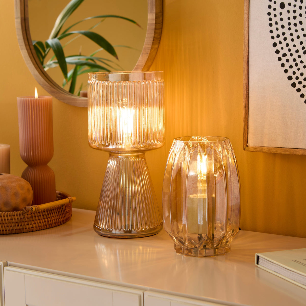 Pimlico 20cm Glass Lamp - Champagne