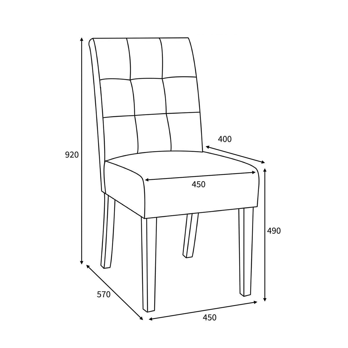 Pryder Faux Linen Dining Chair with Natural Legs